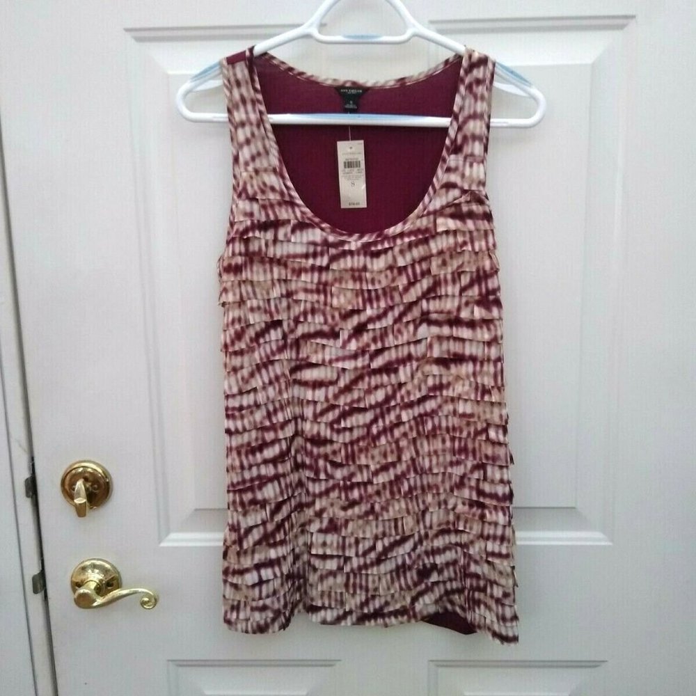 Ann Taylor Layered Tank Top Shirt‎ Size Small S New